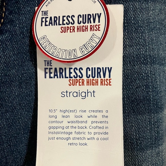 Wallflower The Fearless Curvy Super High Rise Flared Jeans Womens 3 Blue Denim - Picture 12 of 16